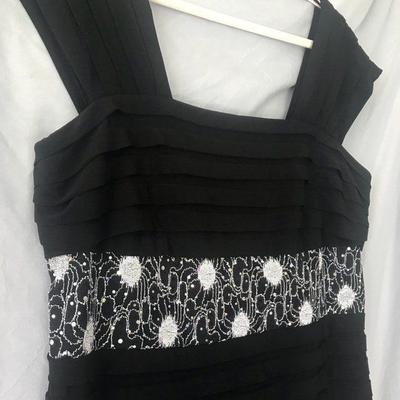 Sz14W R&M Richards Black/Silver Cocktail Dress - Picture 4 of 8